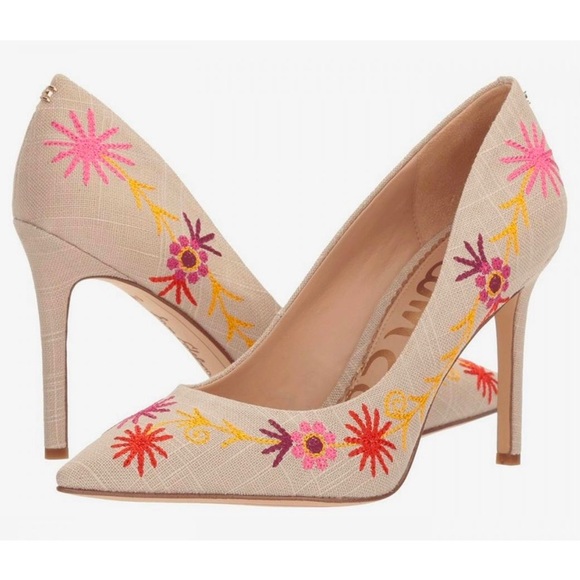 Sam Edelman Floral Embroidered Pointed 